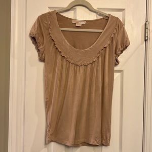 MICHAEL Michael Kors tan short sleeve shirt